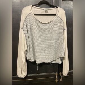 By Together size large flowy striped long sleeve top